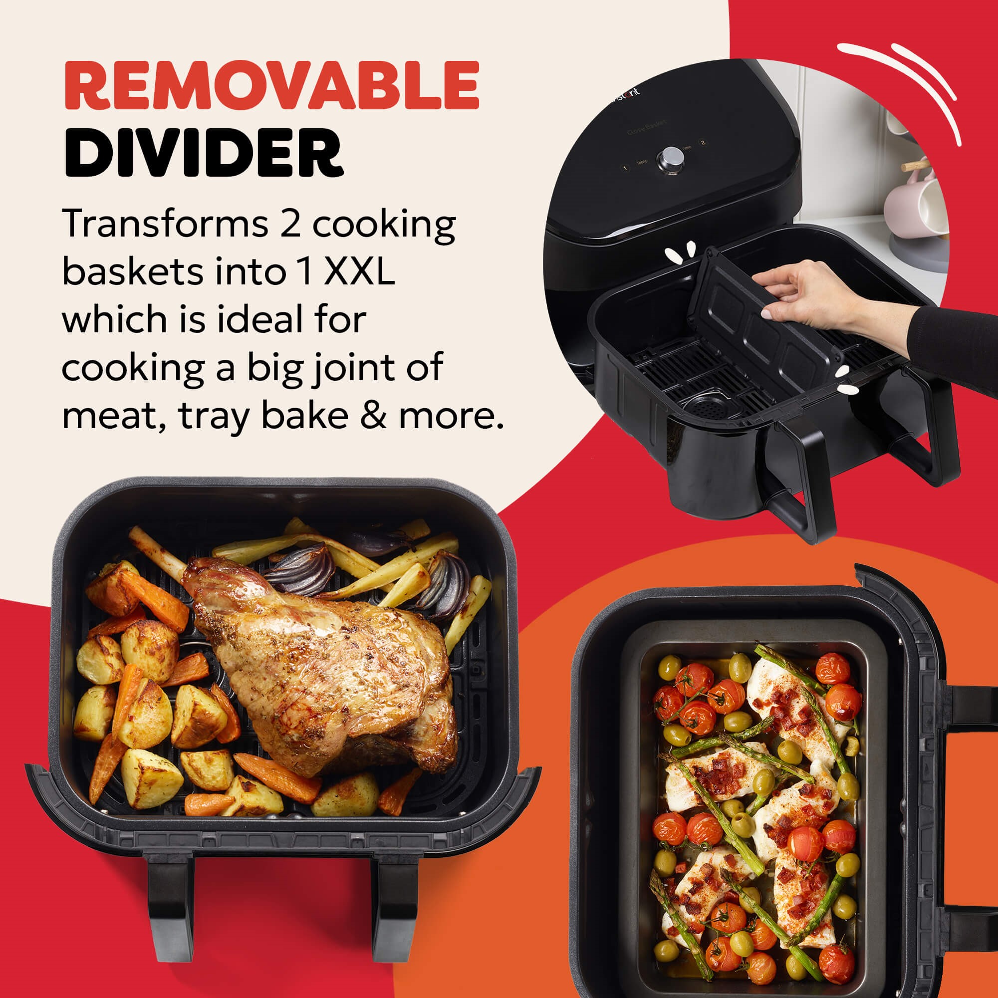 Removable divider.