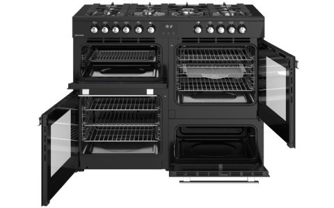 2 Ovens, Separate Grill, and Storage Compartment.