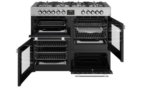 2 Ovens, Separate Grill, and Storage Compartment.