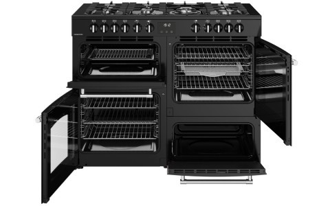 2 Ovens, Separate Grill, and Storage Compartment.