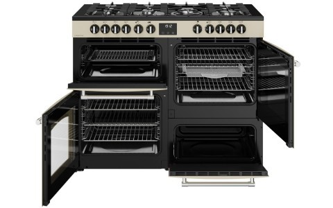 2 Ovens, Separate Grill, and Storage Compartment.