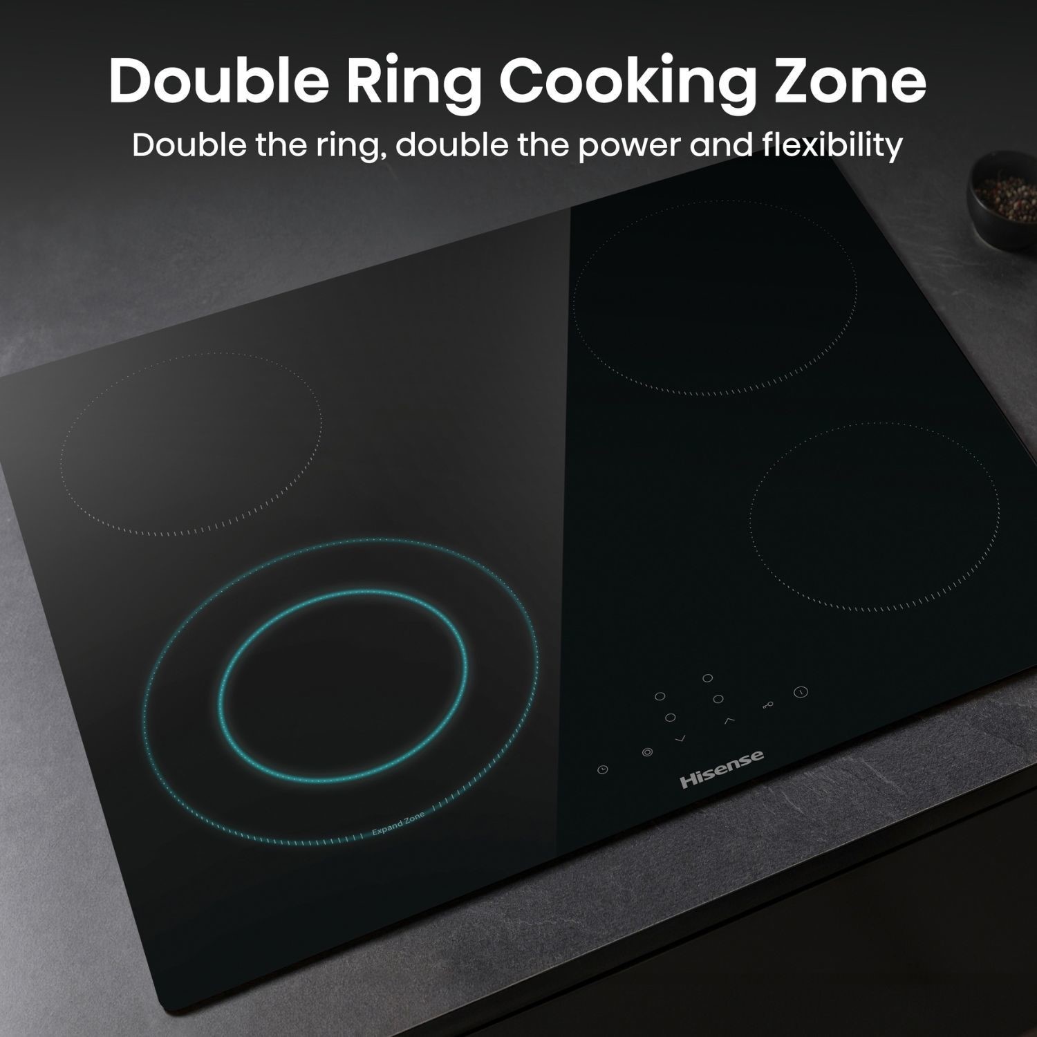 Double ring cooking zone.
