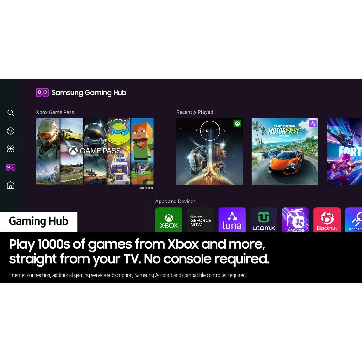 Samsung Gaming Hub with Motion Xcelerator