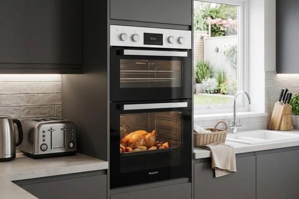Hotpoint DIH10DW Built-In Electric Double Oven - White