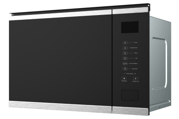 electriQ 25L Built-In Microwave with Grill - Black Glass and Stainless Steel
