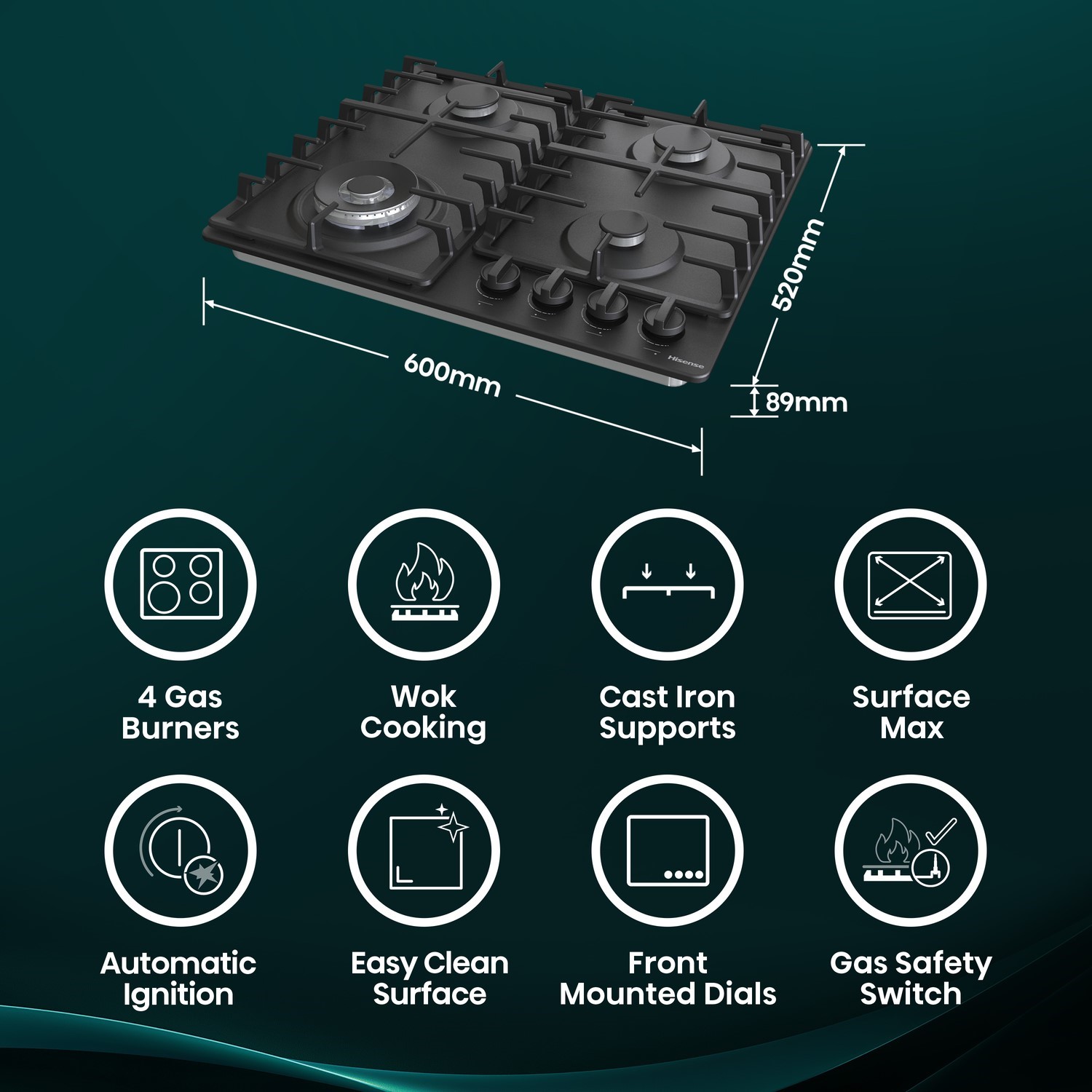 Hisense gas hob.