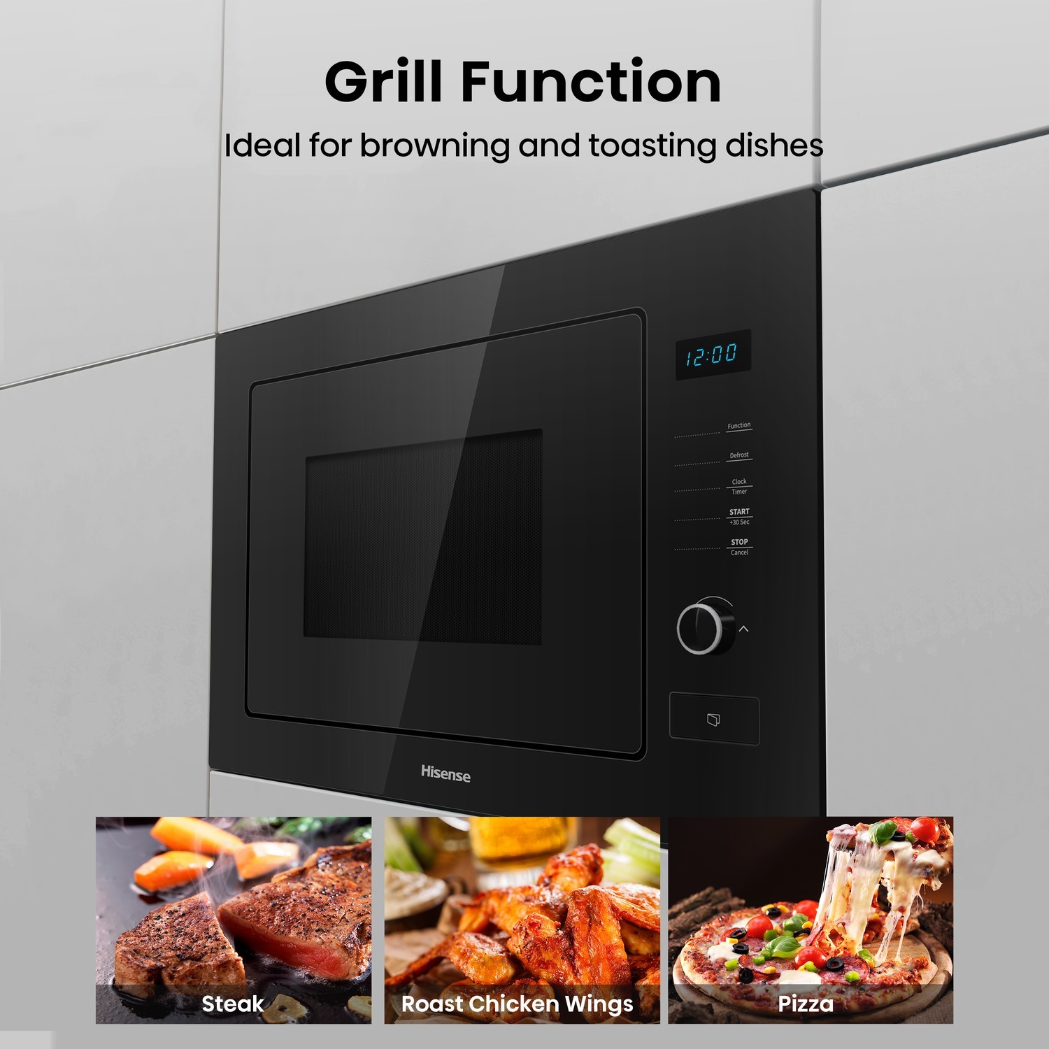 Built in grill microwave.