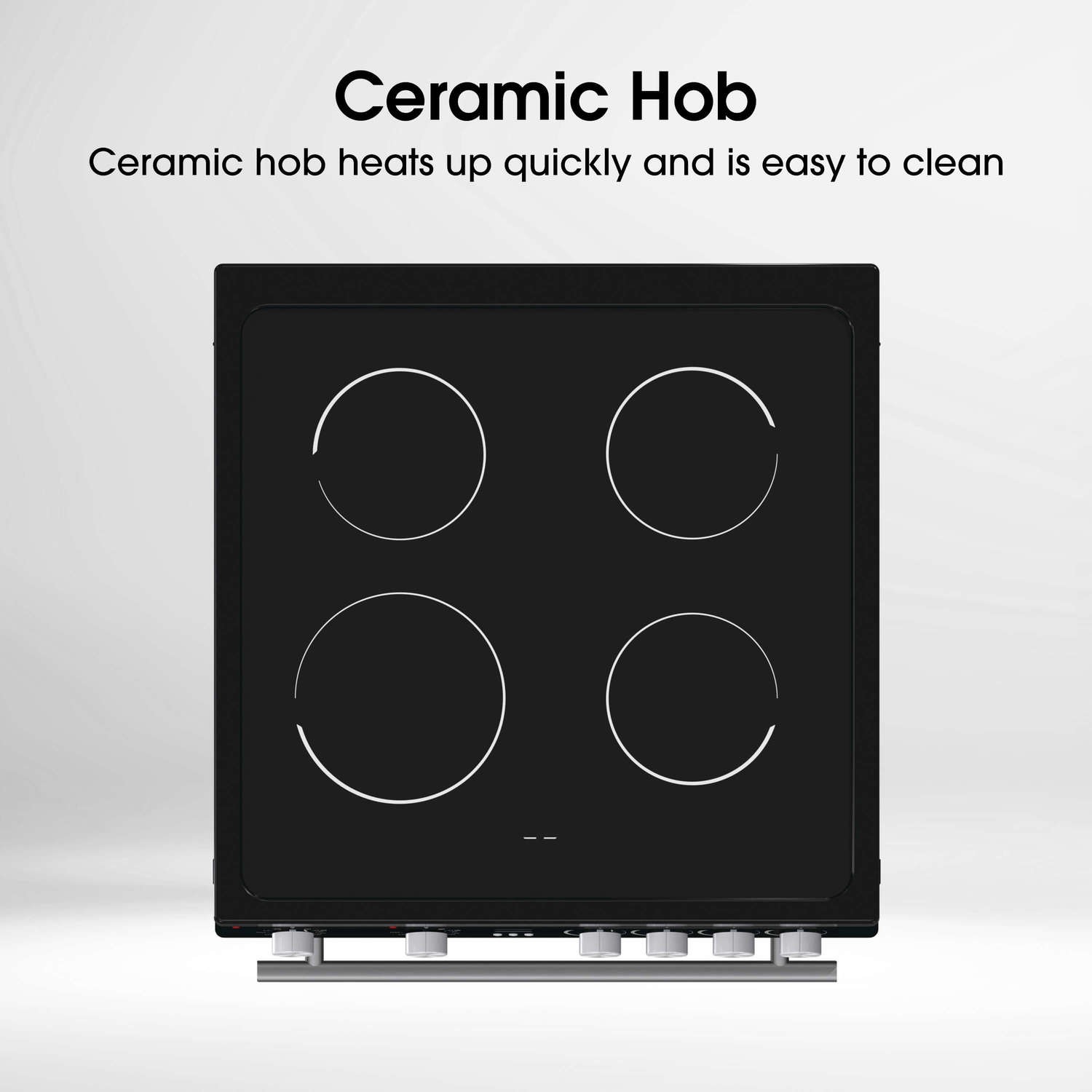 4 zone ceramic hob.