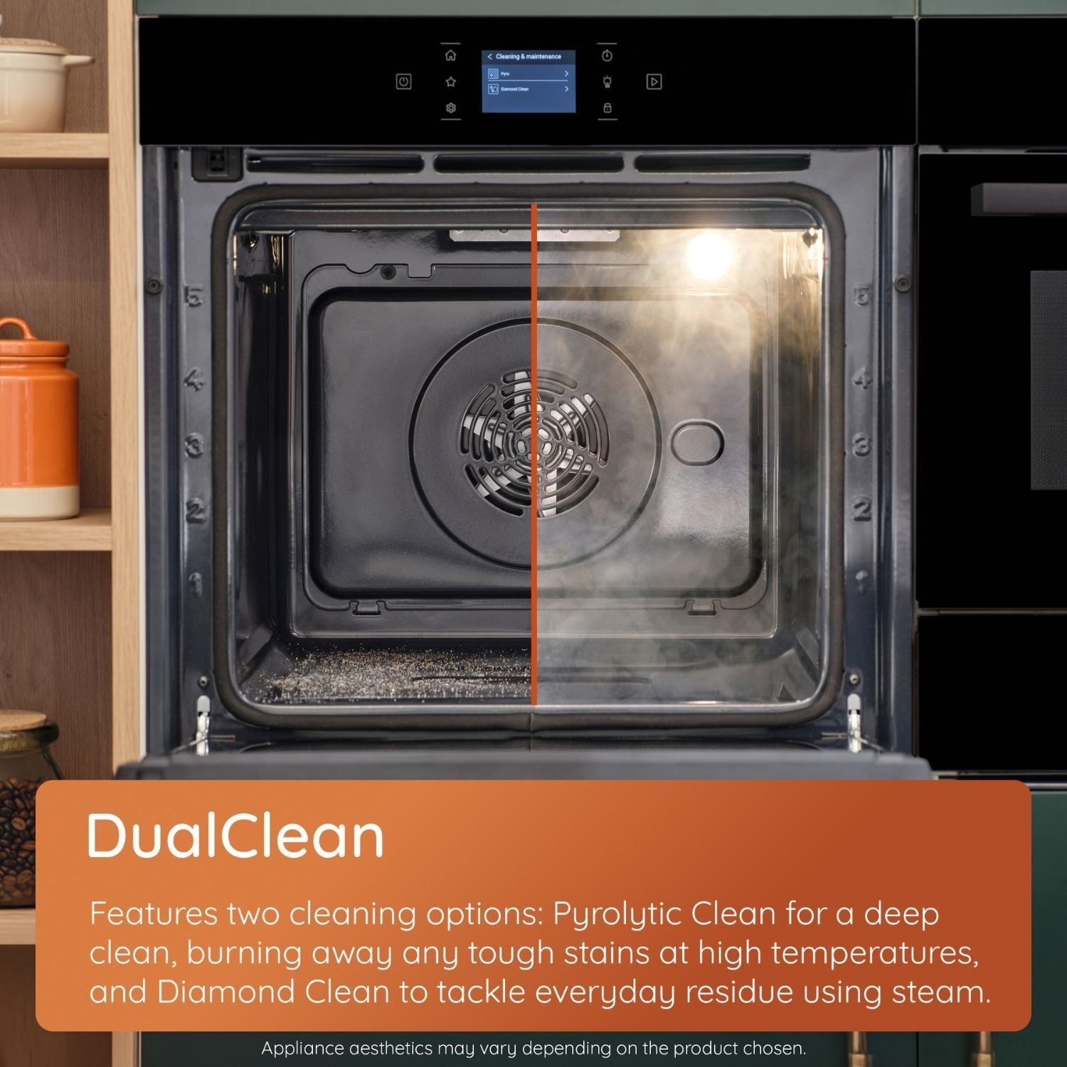 Dual clean oven.