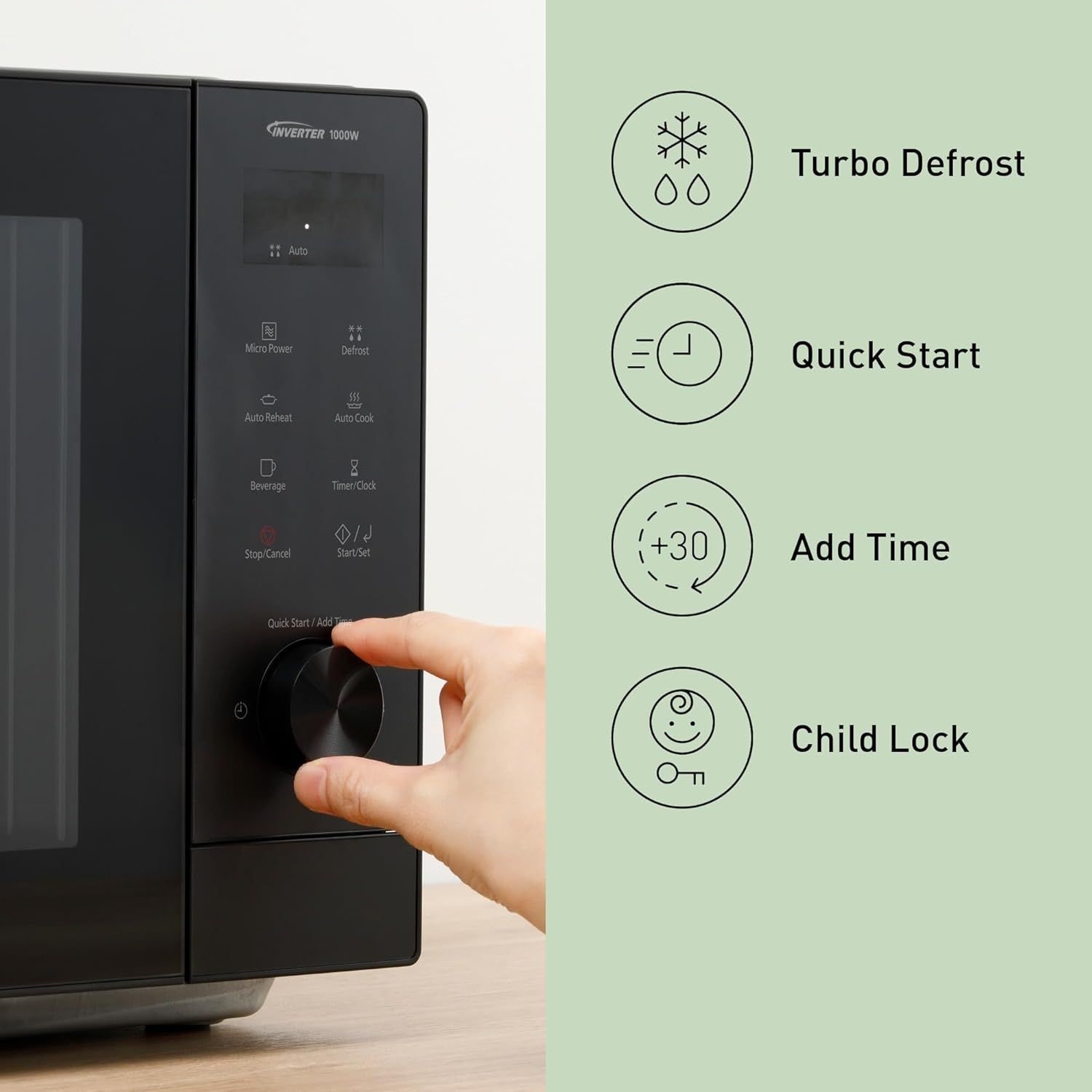 microwave features.