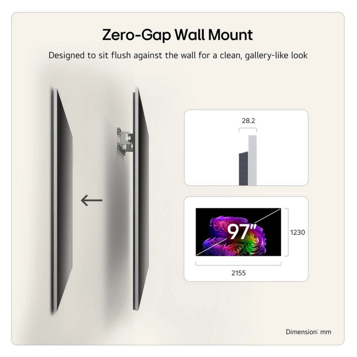 Zero Gap Wall Mount