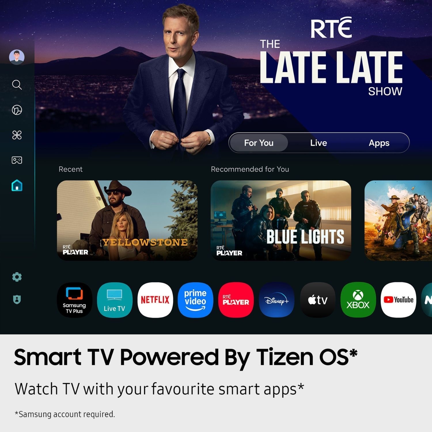 Smart TV powered by Tizen OS