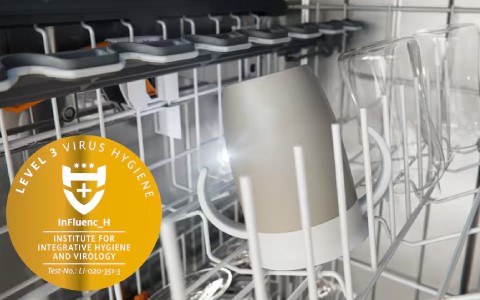 Hygienic dishwasher.