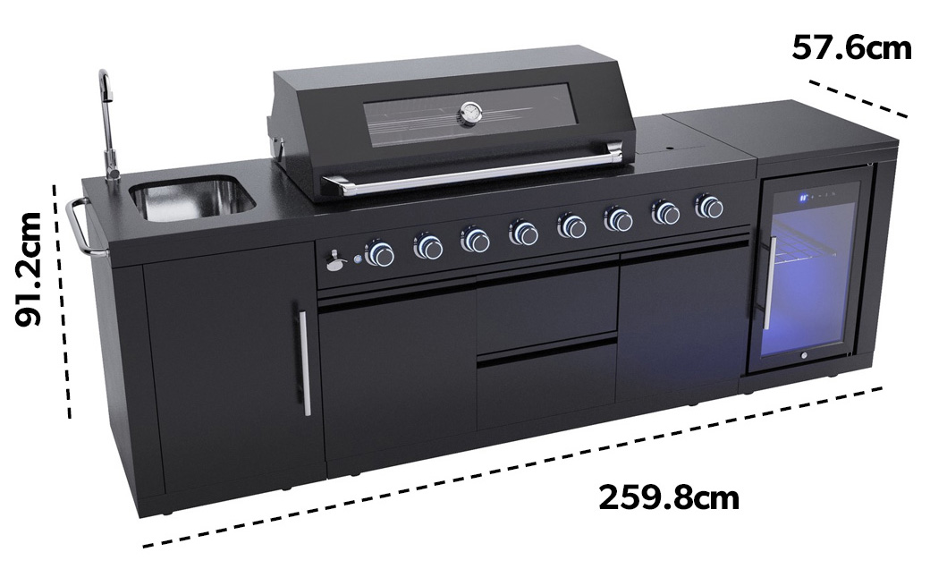 Monster Grills MG6KITBL dimensions.