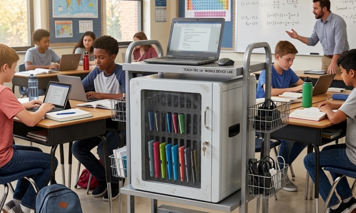 Durable impact-resistant construction for device charging cabinets