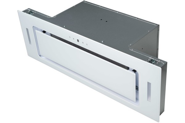electriQ 90cm Glass Canopy Cooker Hood - White