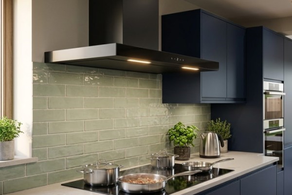 electriQ 90cm Slimline Cooker Hood - Black