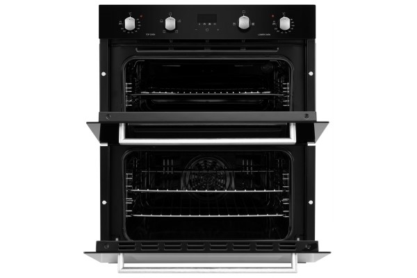 electriQ EQBUDOBLK Built-Under Double Electric Double Oven