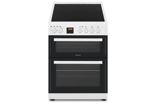 electriQ 60cm Dual Cavity Electric Cooker - White