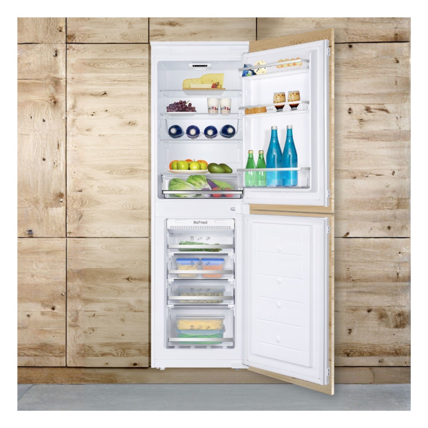 CDA FW525 224 litre 50/50 integrated frost free fridge freezer