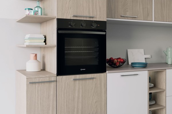 Indesit IO232HBUK Electric Conventional Single Oven - Black