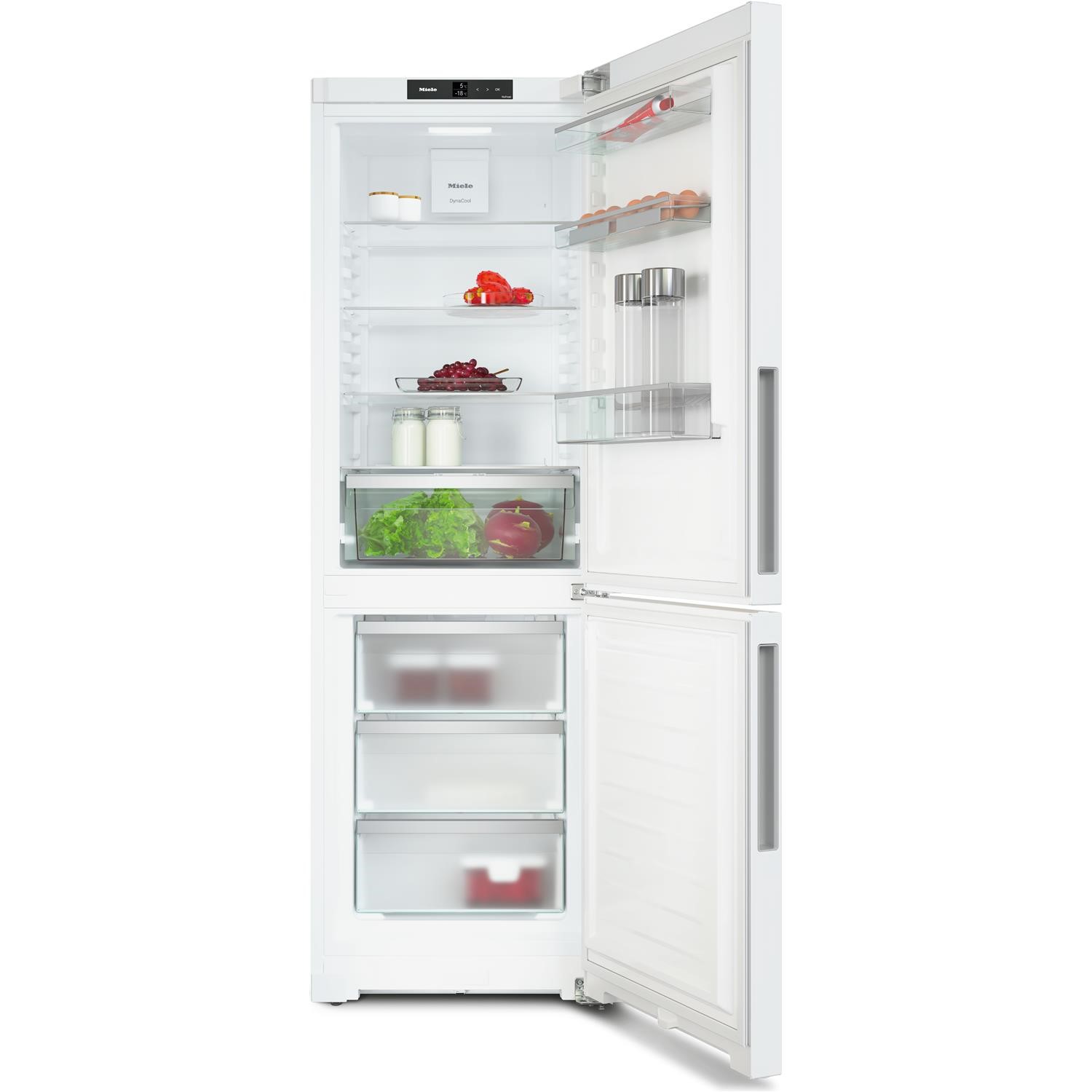 Miele 330 Litre 60/40 Freestanding Fridge Freezer - White