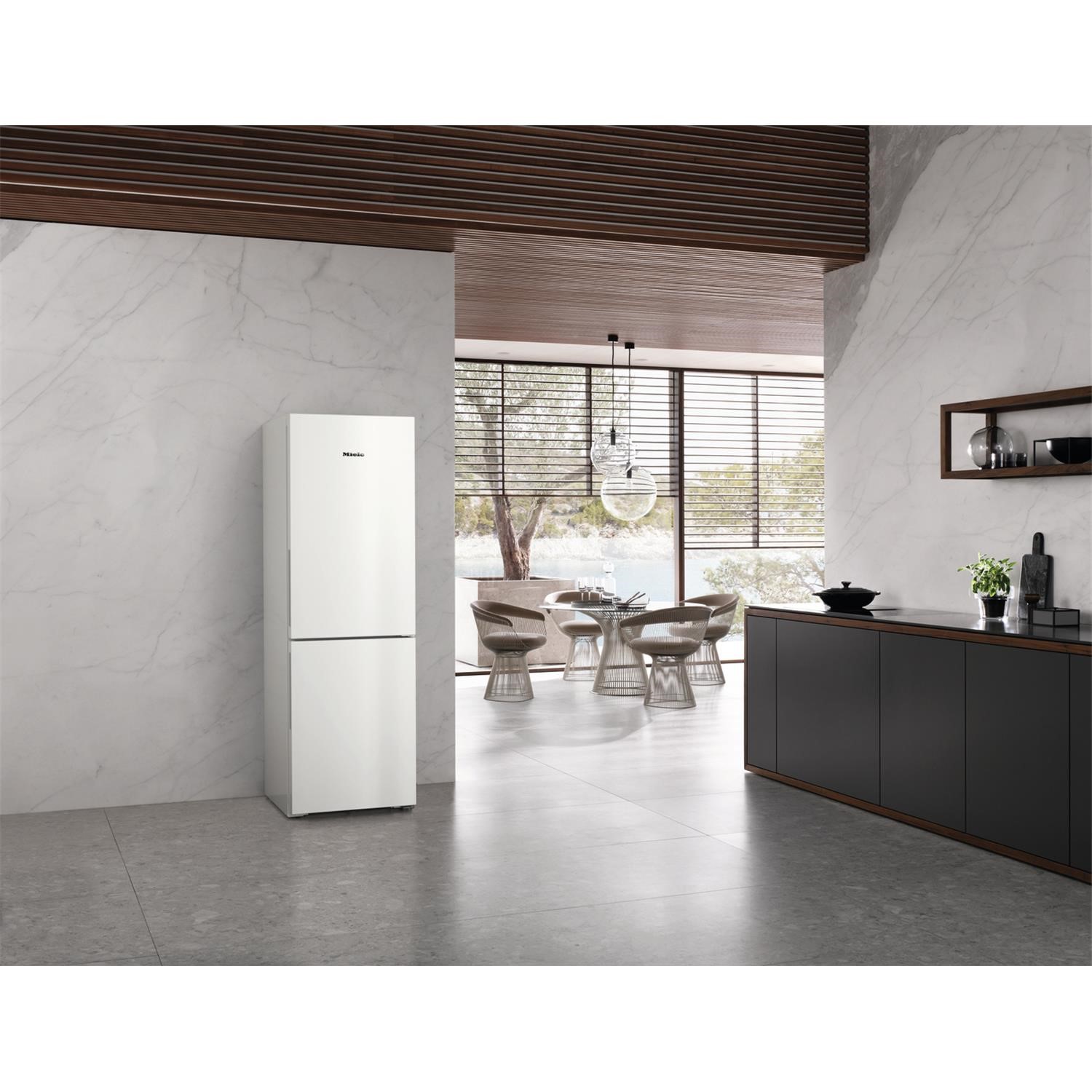 Miele 330 Litre 60/40 Freestanding Fridge Freezer - White