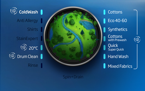 Energy efficient washing machine.
