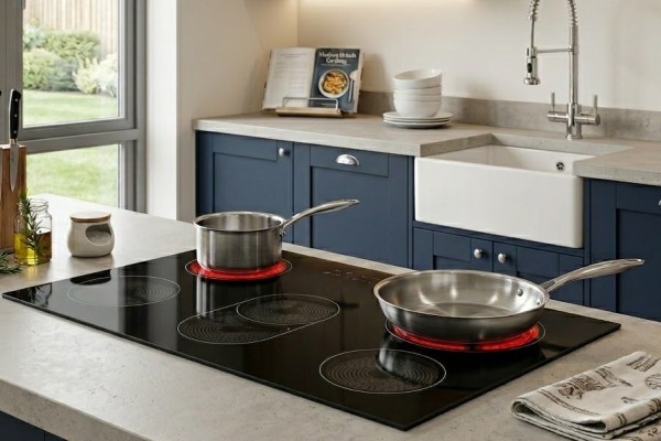 electriQ 90cm 5 Zone Ceramic Hob with Extended Zone