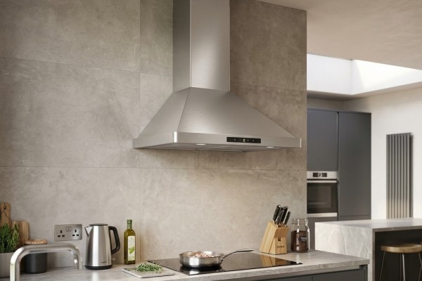electriQ 60cm Traditional Chimney Cooker Hood - Stainless Steel