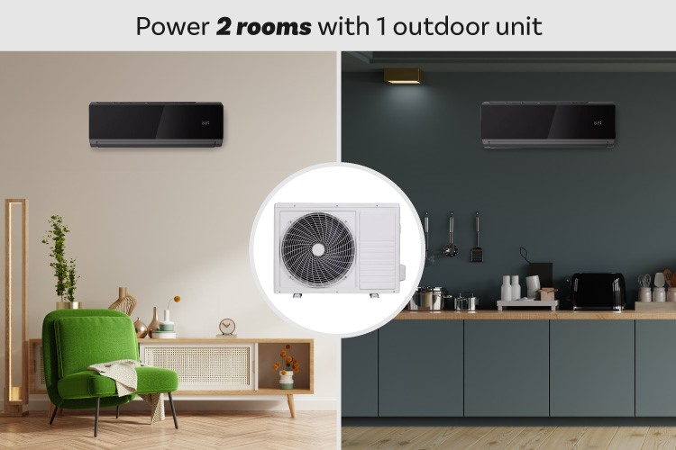Cool 2 rooms with one outdoor unit