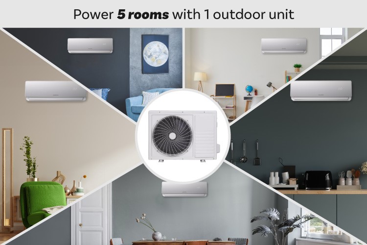 Cool 5 rooms with one outdoor unit