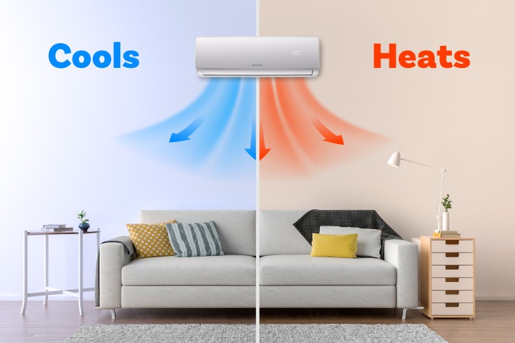 Cools and heats