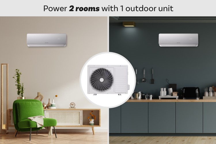 Cool 2 rooms with one outdoor unit