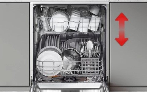 Adjustable dishwasher basket.