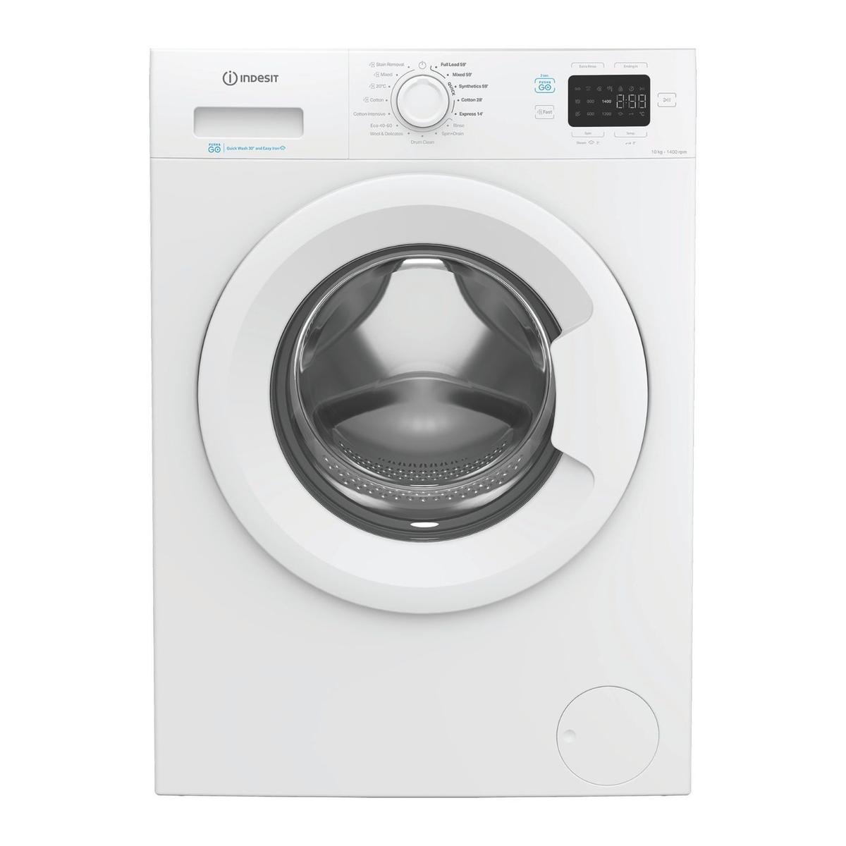 Refurbished Indesit Push&Go 10kg 1400rpm Washing Machine - White