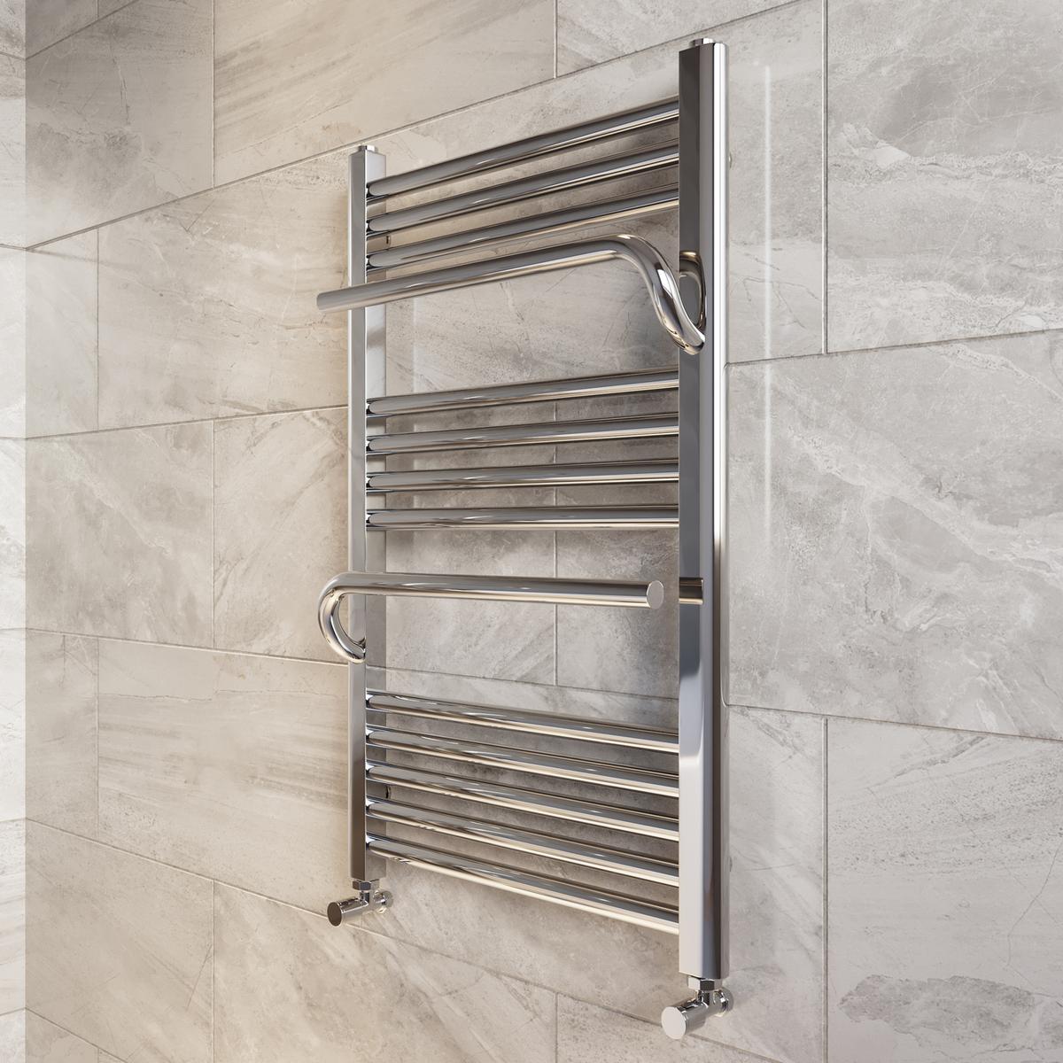 GRADE A2 - Chrome Towel Radiator 800 x 500mm - Nazco
