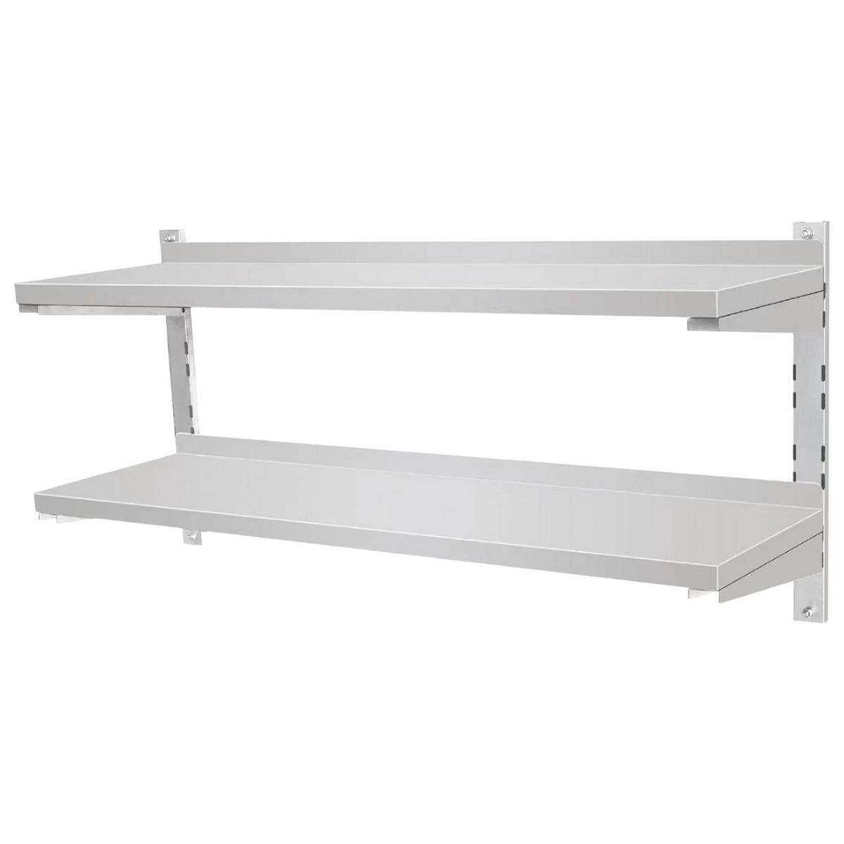 Hamoki Stainless Steel Double Wall Shelf - 600mm Wide 300mm Deep