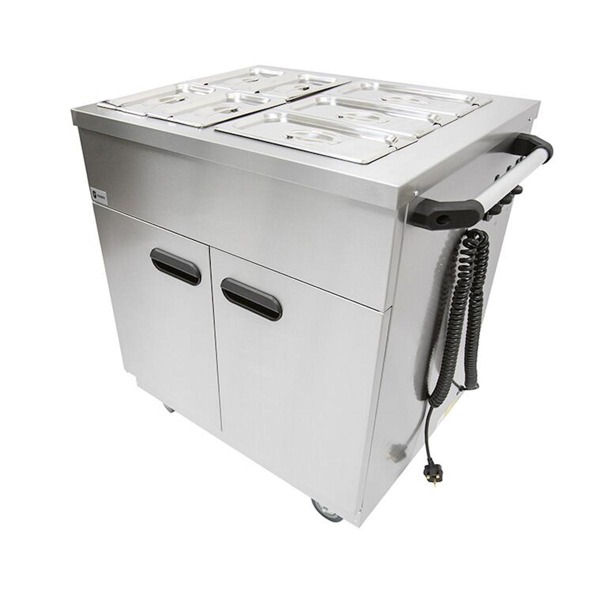 Parry 1887 Mobile Hot Cupboard with Dry Heat Bain Marie - 865mm Wide