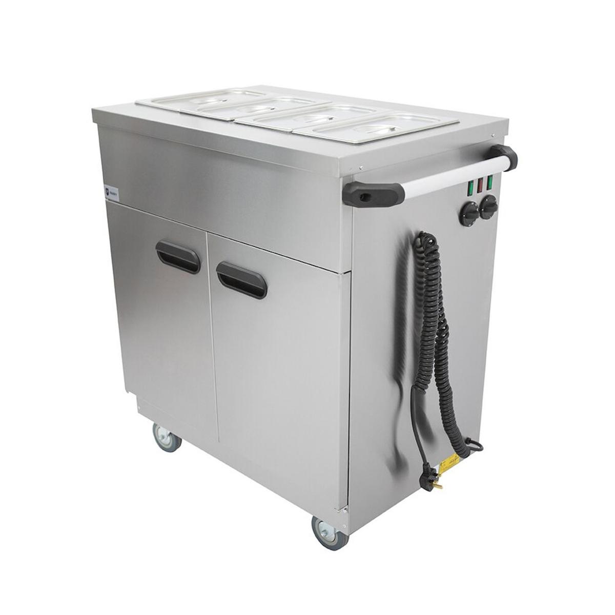 Parry 1894 Mobile Hot Cupboard with Dry Heat Bain Marie - 4 x 1/3 GN, 865mm Wide
