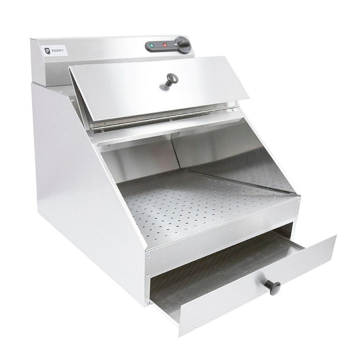 Parry 1925-Parry Countertop Electric Chip Scuttle with Folding Lid - 3kg, Plug In