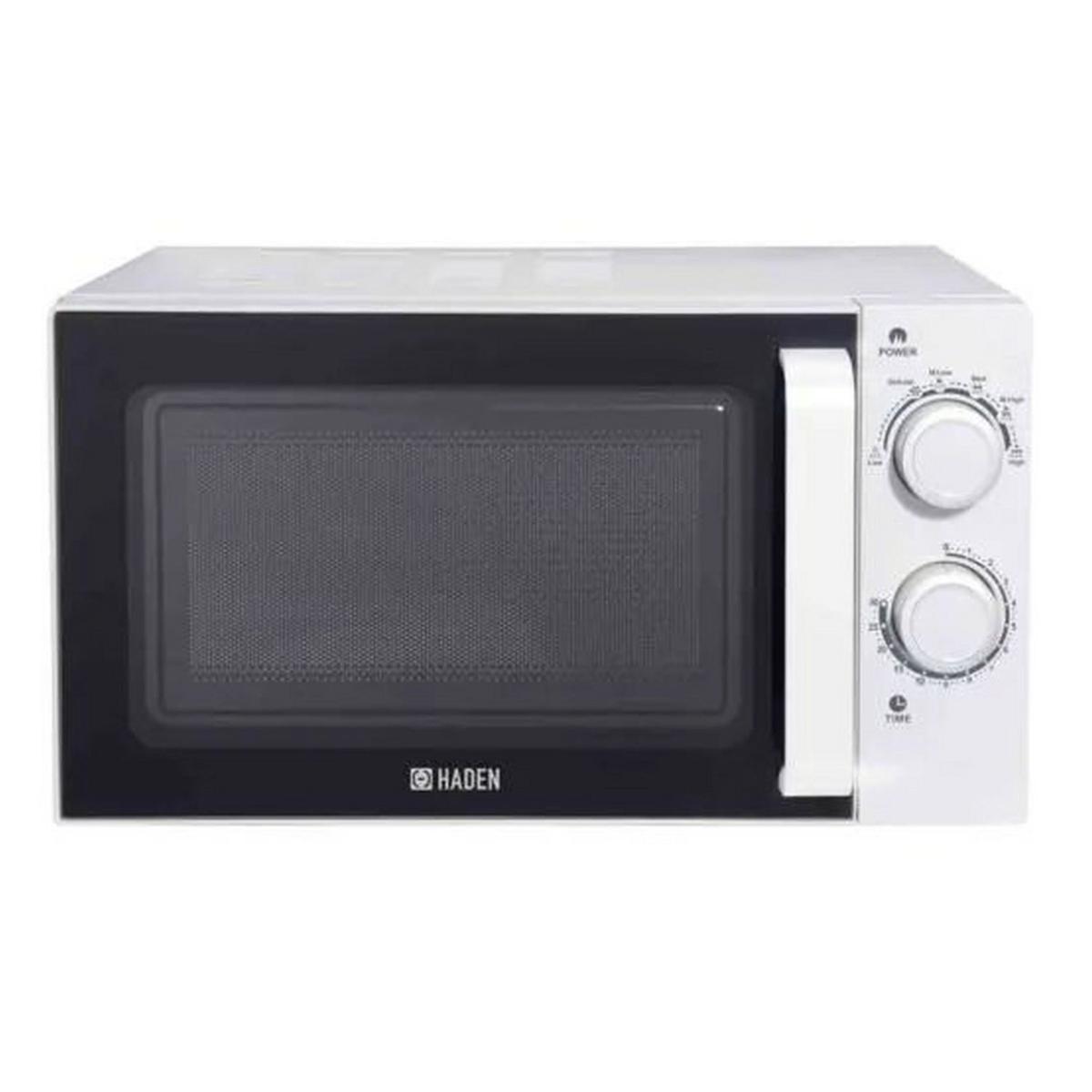 Haden 195678 20L Freestanding Solo Microwave Oven – 700W Stainless Steel Interior Manual Controls White
