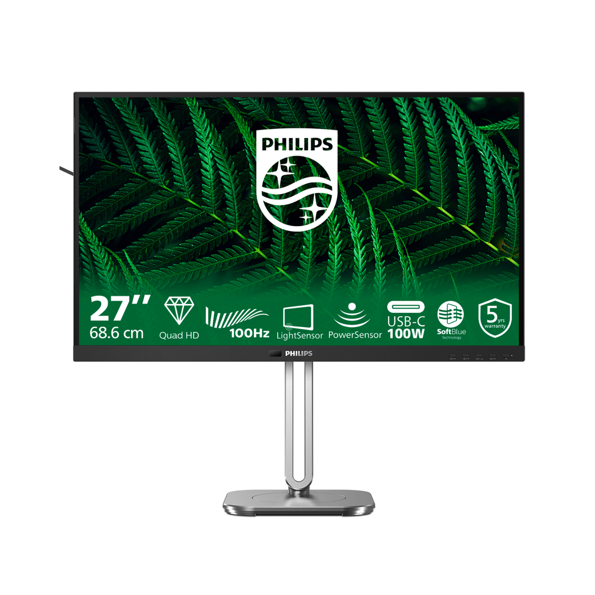Philips 5000 Series 27B2G5601 27" IPS QHD 100Hz RJ45 Efficiency Business Monitor
