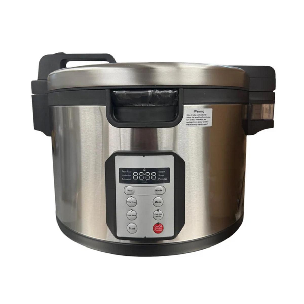 Steelmore RC-22L Commercial Rice Cooker and Warmer - 22 Ltr Cooked, 8.2 Ltr Dry, 550mm Wide, 13A Plug