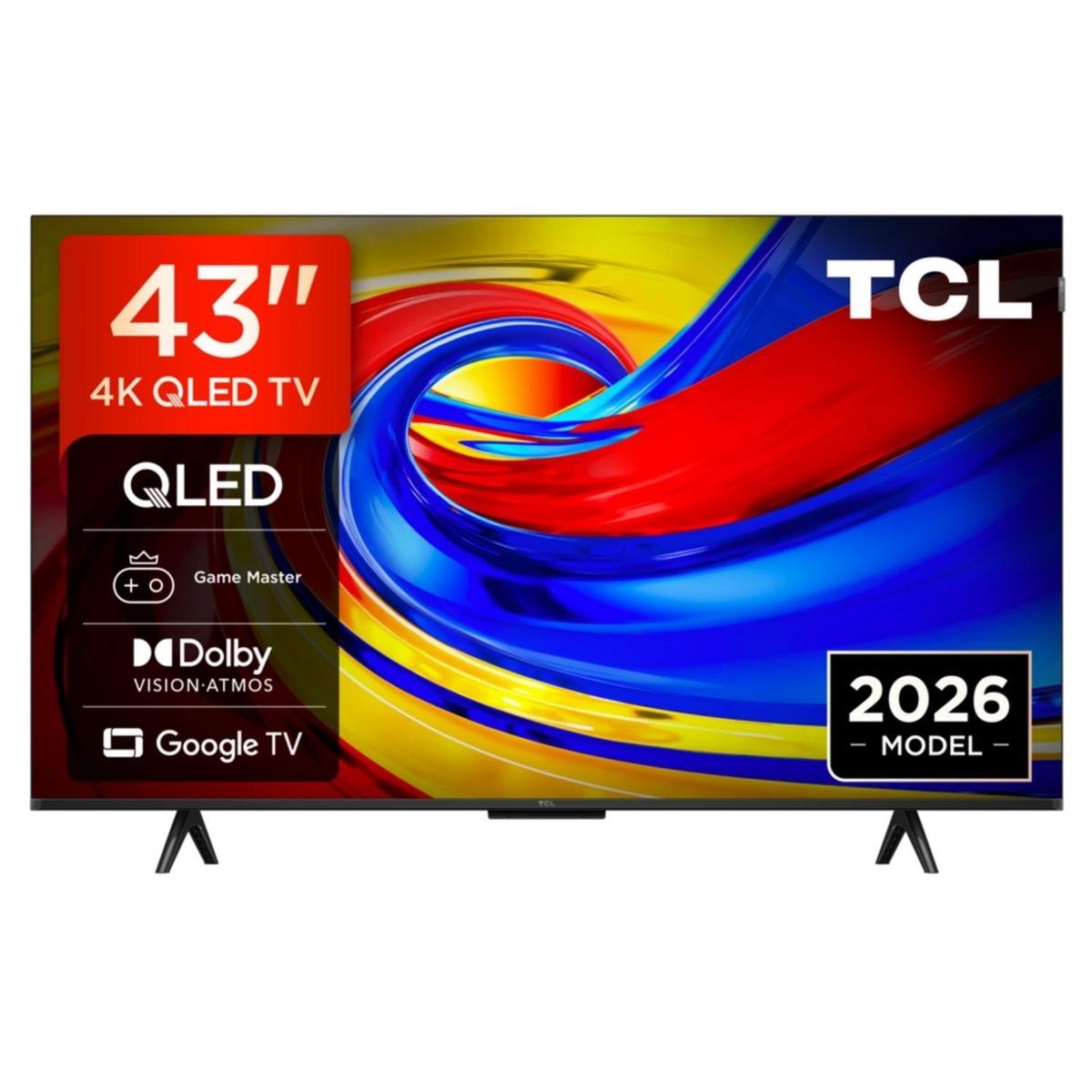 TCL 43P7L-UK 43 Inch QLED 4K Google TV – Dolby Vision Dolby Atmos & Game Master Gaming