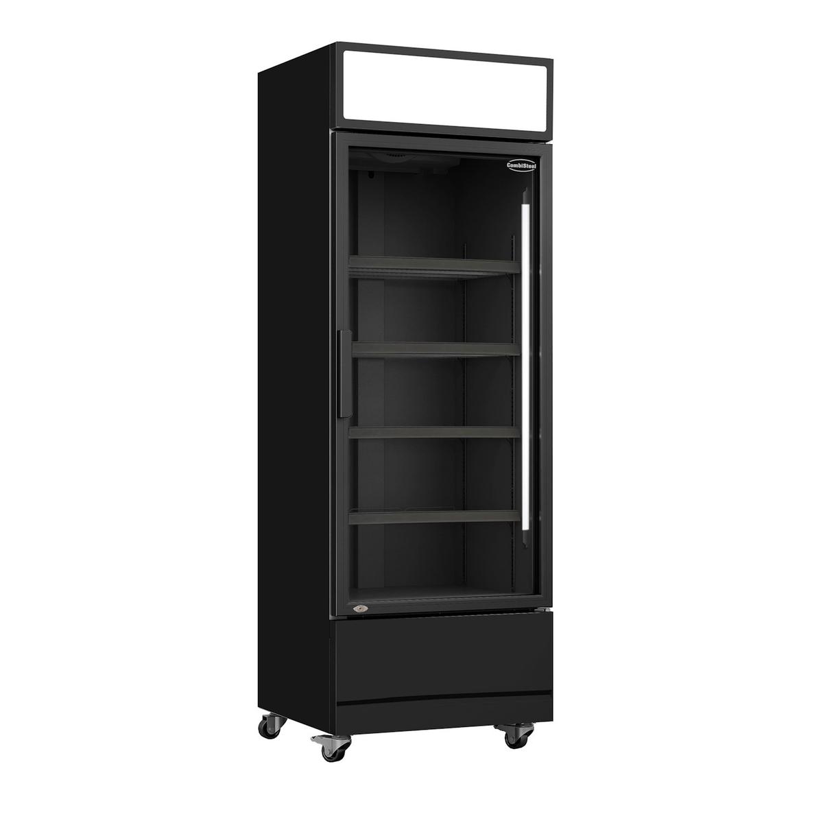 GRADE A2 - Combisteel FCU370BL Premium Upright Display Fridge - 360 Ltr, Black