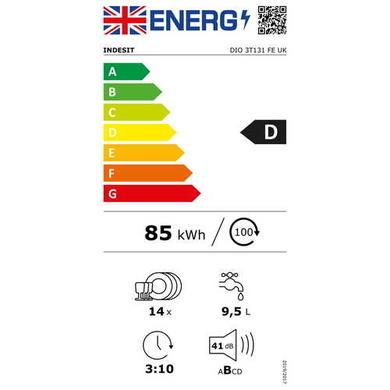 Refurbished Indesit Fast&Clean Integrated Dishwasher - D-Rated White control panel