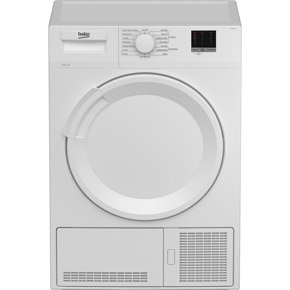Beko 8kg Condenser Tumble Dryer - Sensor Dry - White