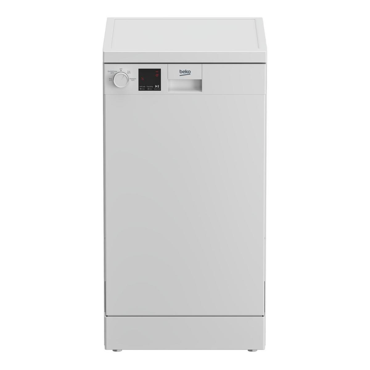 Beko Freestanding Slimline Dishwasher - Quick&Shine - White