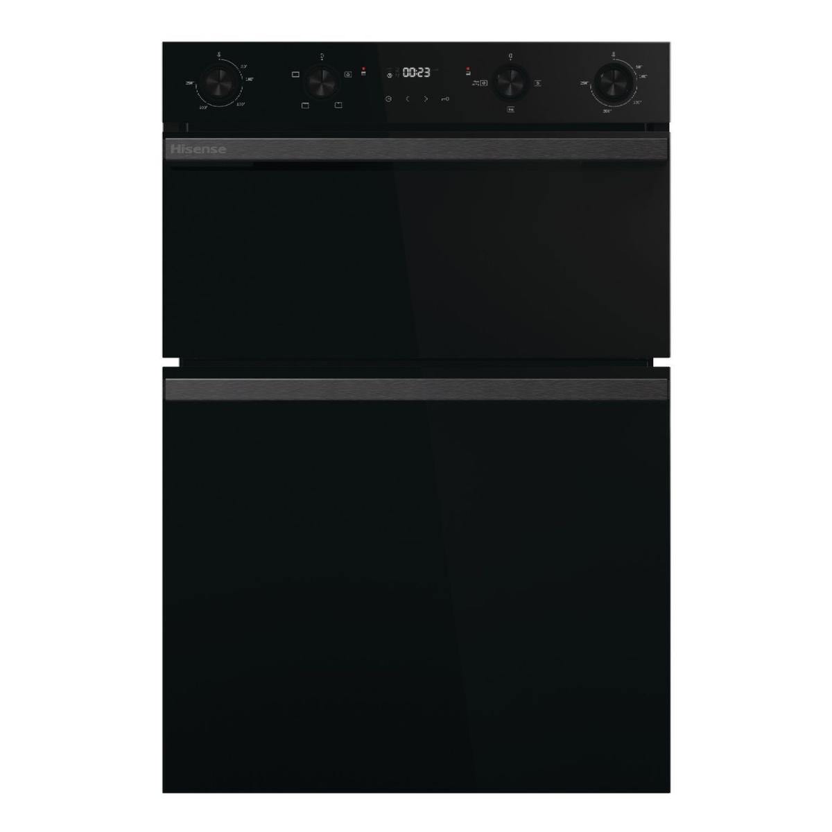 GRADE A2 - Hisense Hi6 BID914221CDBG Built-In Electric Double Oven - Black